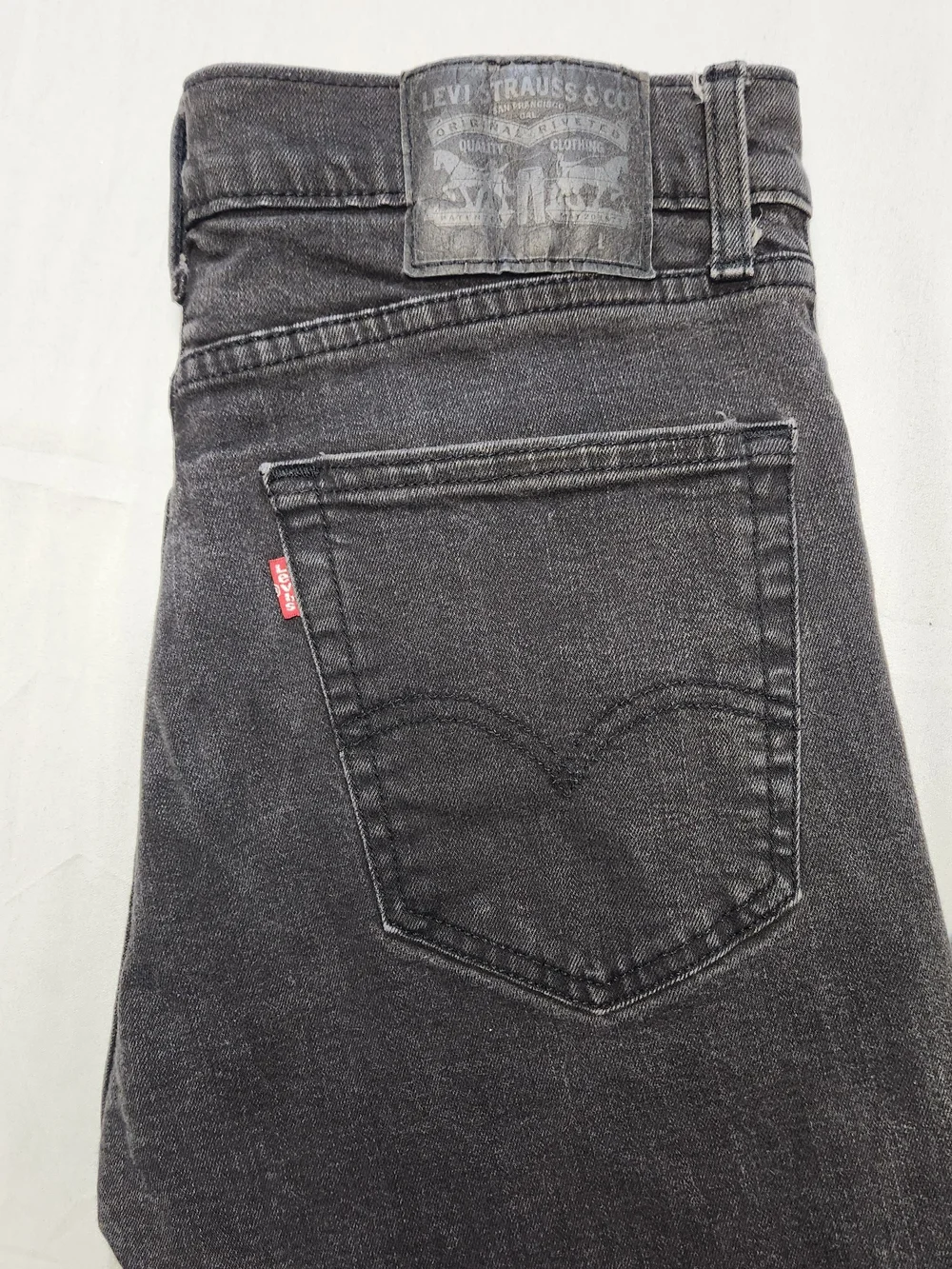 Levi's 505 Regular Fit 32x32 Straight Leg Black Jeans Dark Wash Actual 30x30 EUC
